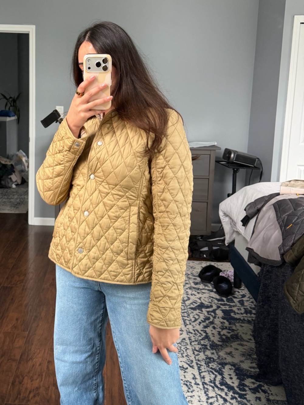 Vintage L.L. Bean Quilted Tan Puffer Jacket - Picture 2 of 16